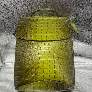 NWT Vegan Leather Sage Croc Convertible Backpack